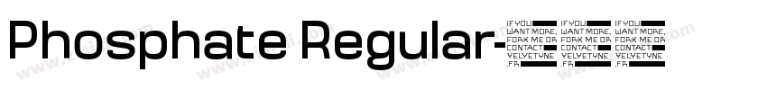 Phosphate Regular字体转换